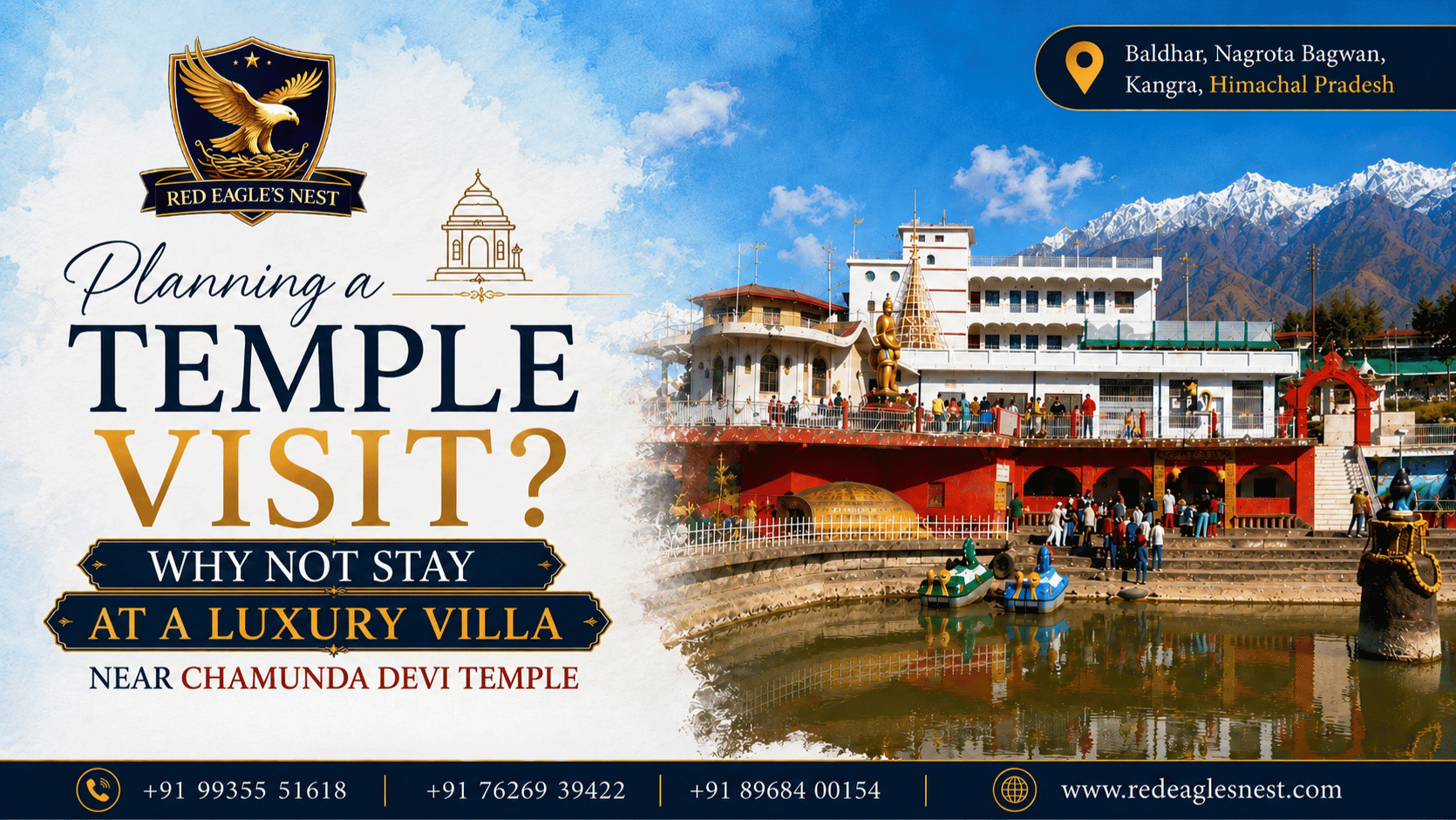 Planning a Temple Visit? Why not Stay at a Luxury Villa Near Chamunda Devi Temple